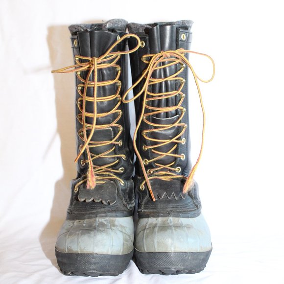 White's 14" Gray Black Elk Guide Pac Boots Leather Insulated Men's 6 Women's 8 - Picture 6 of 14